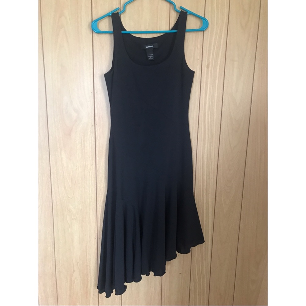 Express Asymmetrical Black Dress